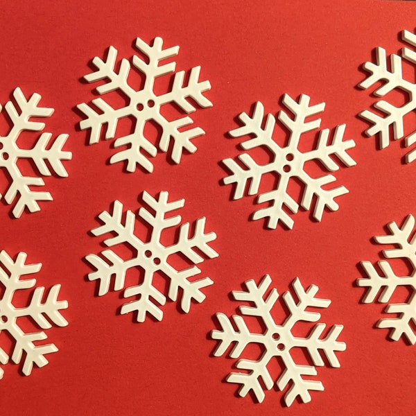 Assorted size -  Snowflake Buttons 8/pk - RazBeca