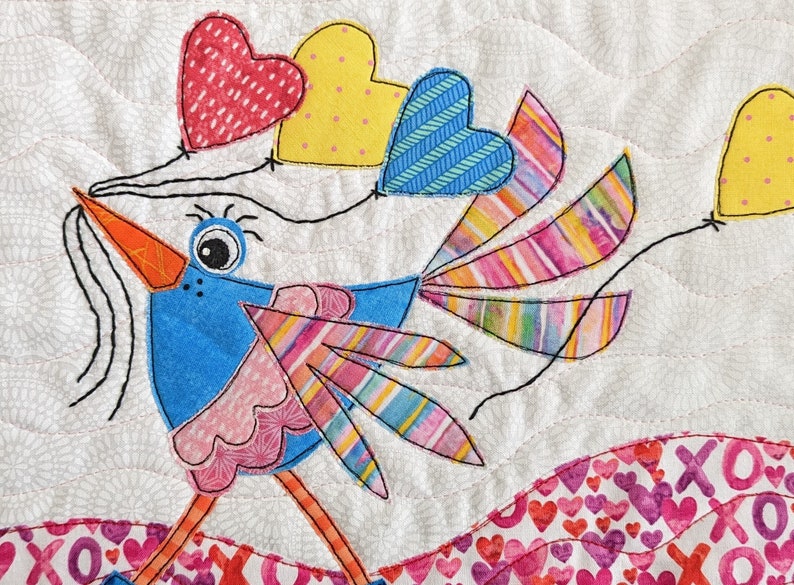 Love is in the Air PDF Pattern - Full Color - Mini Quilt - Quilt Block ...