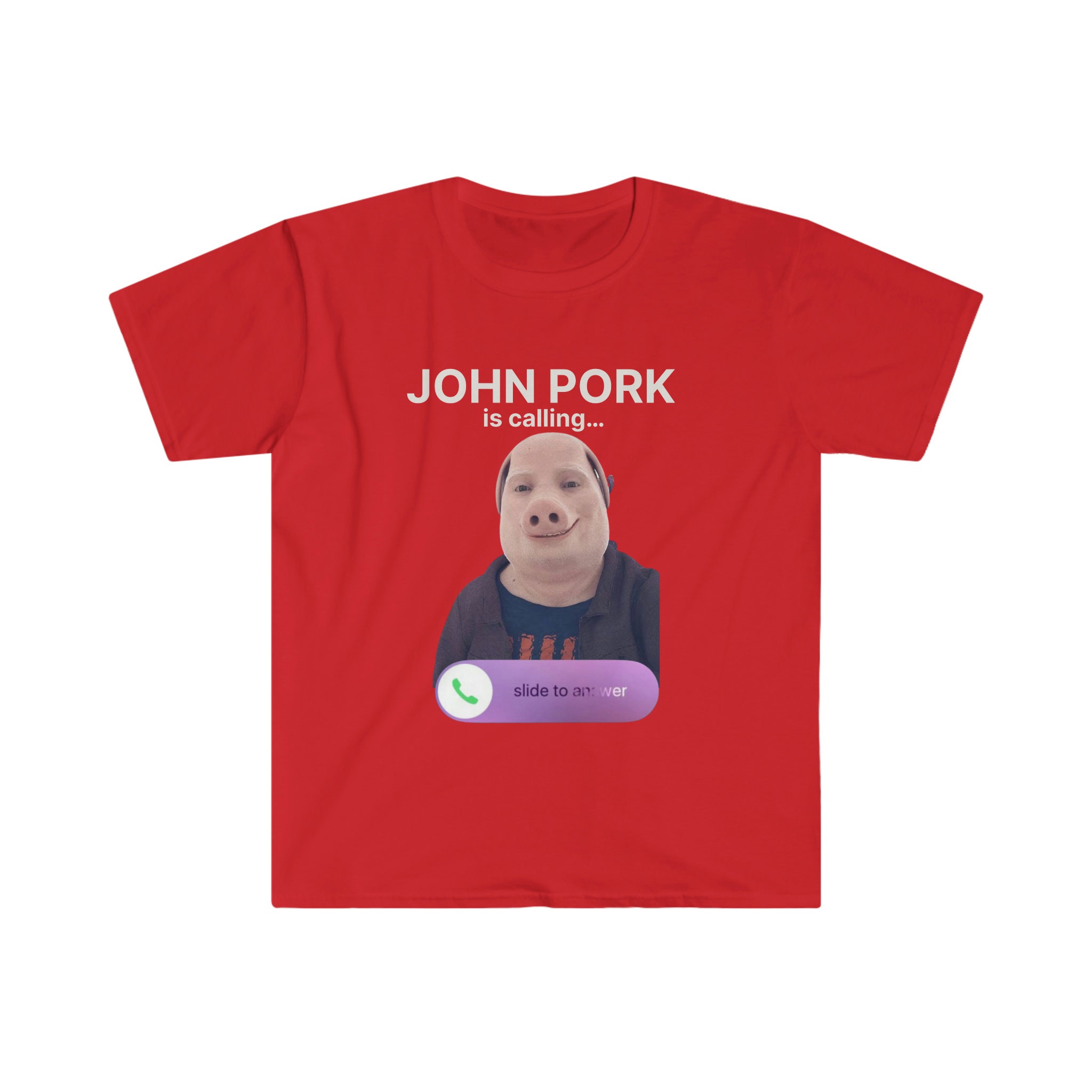 John Pork Is Calling T Shirt Vintage Funny Pig Meme Trend Humor Short  Sleeve O-neck 100% Cotton Unisex Summer Casual T-shirts