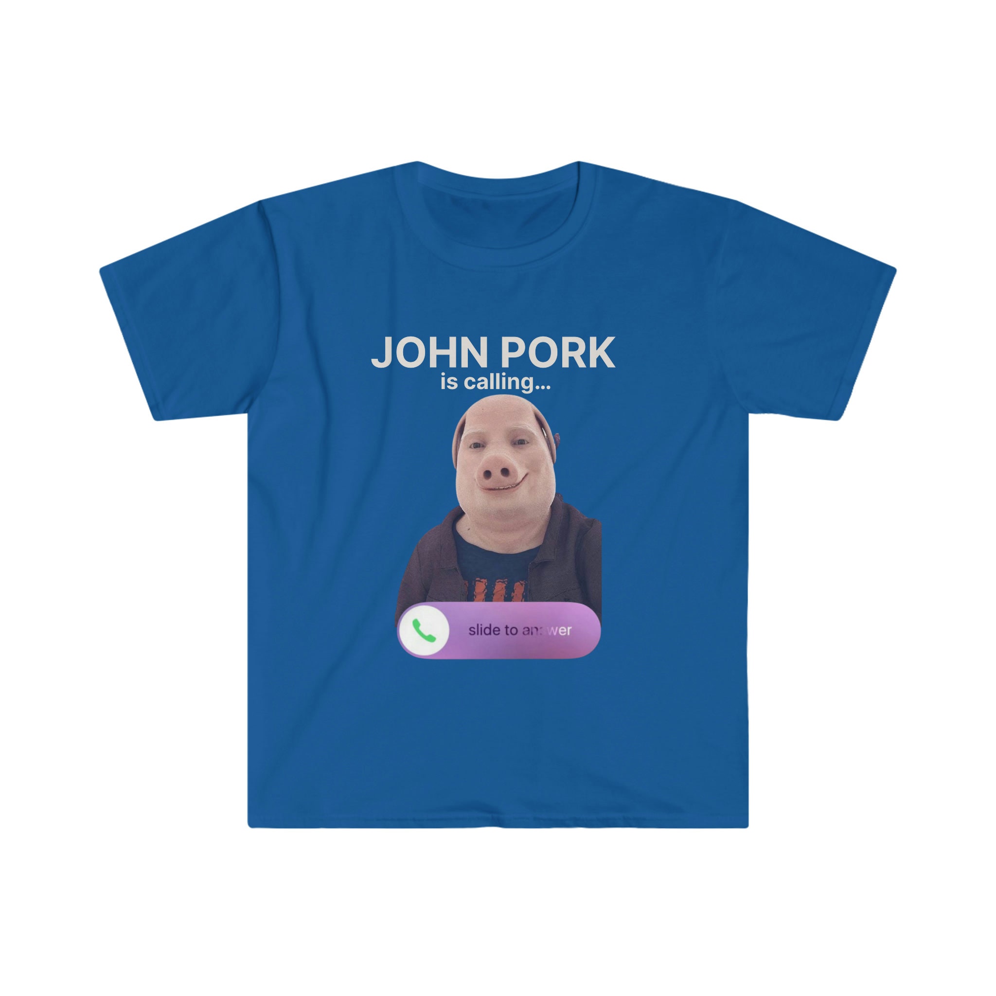 John Pork Is Calling T Shirts Funny Graphic Tee Top Oversized Cotton Humor Pig  Meme Design Mens Clothes Oversized Streetwear - AliExpress