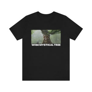 Wise Mystical Tree Face Old Mythical Oak Tree Funny Meme Button