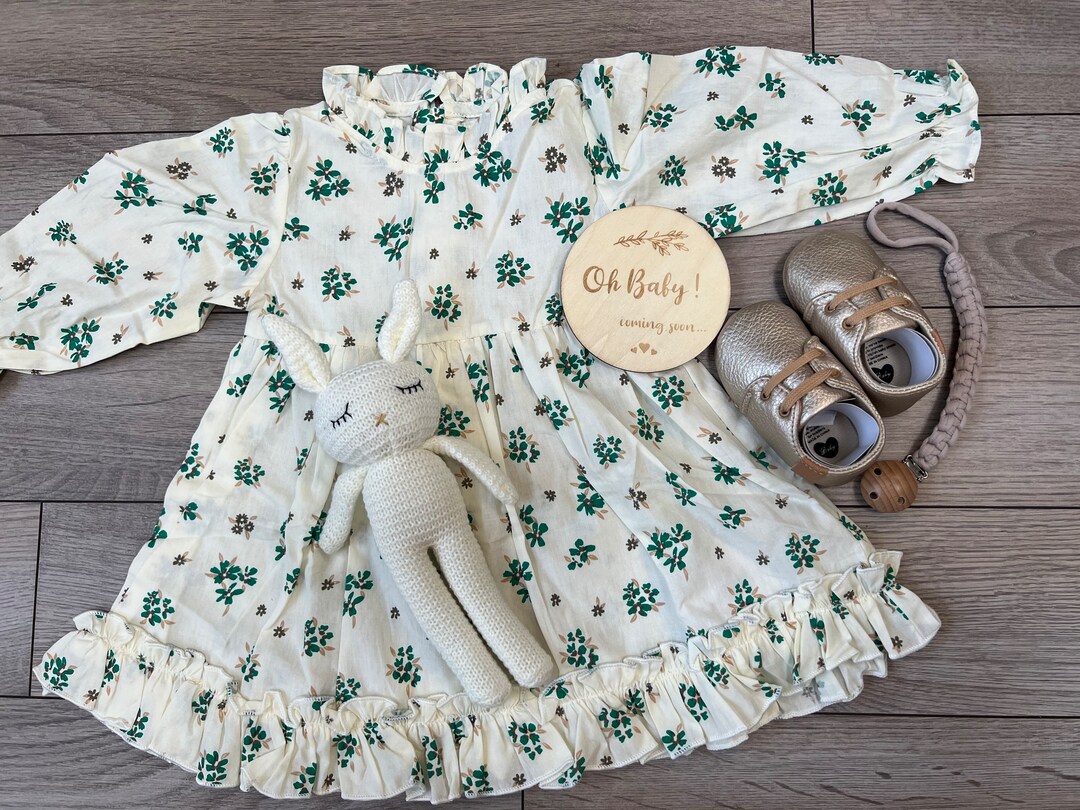 Baby Gift Box | Personalized Gift Box | Ruffle Baby Dress | Baby Shoes ...