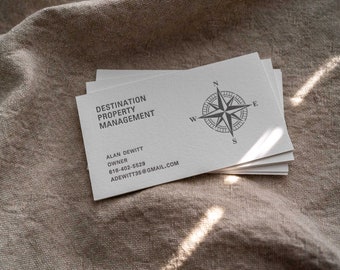 Custom Letterpress Business Card, luxury business cards for small business, hand printed cards, custom calling cards, thick business cards