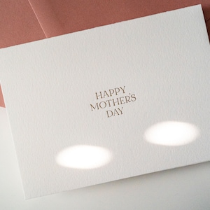 Buchdruck Muttertagskarte, Karte für Muttertag, Geschenk für Mama, Muttertag, minimale Muttertagskarte, Karte für Mama, Buchdruck-Karte
