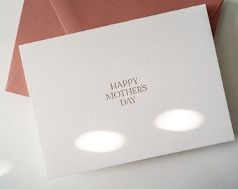 Letterpress Mother's Day Card, card for mothers day, gift for mom, mother's day, minimal mothers day card, card for mom, letterpress card