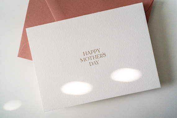Letterpress Mother's Day Card, card for mothers day, gift for mom, mother's day, minimal mothers day card, card for mom, letterpress card