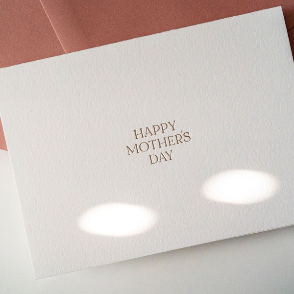 Letterpress Mother's Day Card, card for mothers day, gift for mom, mother's day, minimal mothers day card, card for mom, letterpress card