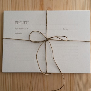 Letterpress Rezeptkarten, 13er-Set, 4x6 Rezeptkarten, Geschenk für Bäcker, Brautpartygeschenk, Geschenk zur Hochzeit, Hostessengeschenk, Geschenk für Party