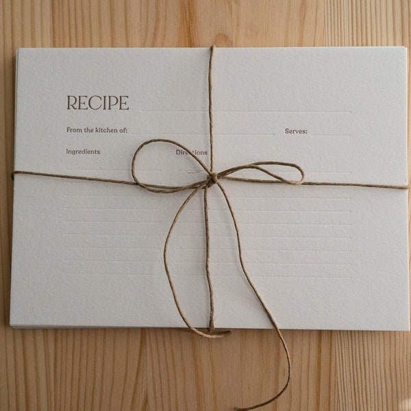 Cartes de recettes typographiques, lot de 13, cartes de recettes 4 x 6, cadeau pour boulanger, cadeau de douche nuptiale, cadeau pour mariage, cadeau d'hôtesse, cadeau pour une fête