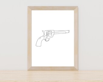 Gun line art