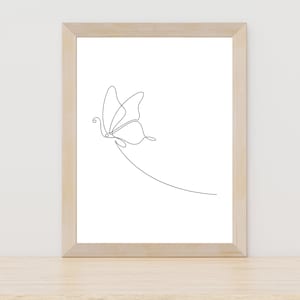 Butterflies Line Art, Line Drawing Art, Minimal Line Art, Butterfly Wall Art Print, Butterflies Drawing, Minimalist Wall Art, Fine Line Art