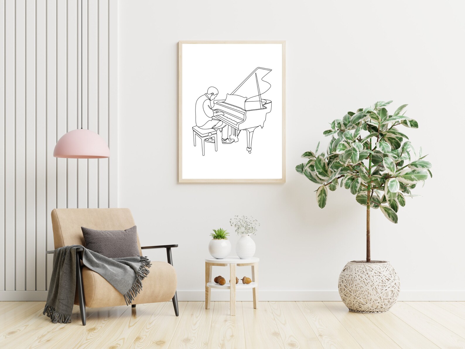 Curated visual reference: Minimalist Piano Player Line Art Music Room Wall Decor Piano Photo Inspiration