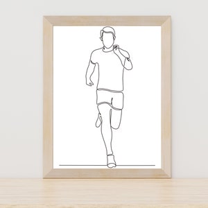 Minimalist Running Line Art Runner Line Art Run Wall Art Print Sport Minimalist Abstract Print Jogging Art Running Print Wall Art Running