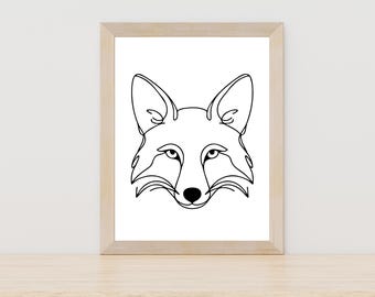 Fox line art