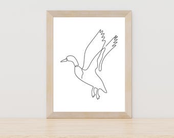 Duck line art