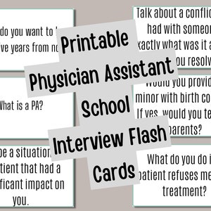 Physician Assistant Interview Flash Cards, Physician Assistant Student, Physician Assistant Program Interview Tips, Interview Question Prep