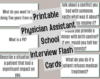 Cartes flash d’entrevue d’adjoint au médecin, Étudiant adjoint au médecin, Conseils d’entrevue pour le programme d’adjoint au médecin, Préparation aux questions d’entrevue