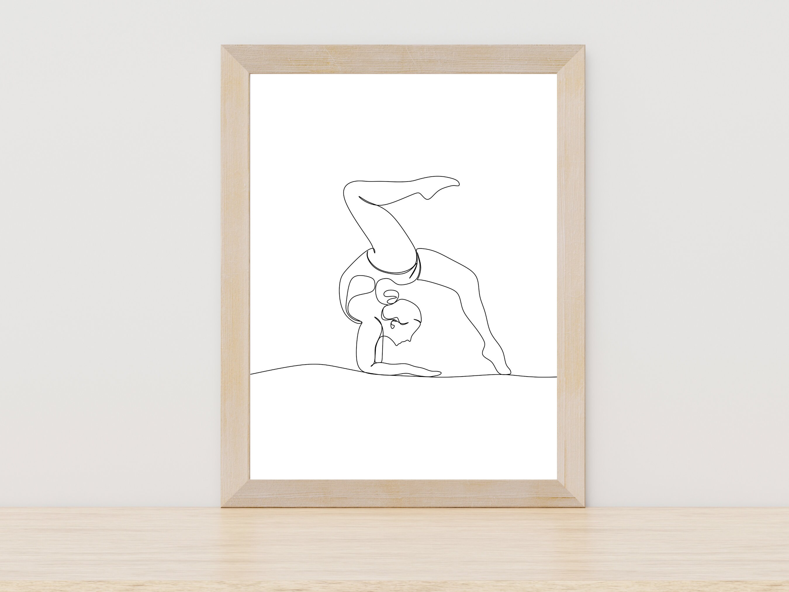 Gymnast Line Art Gymnastics Wall Art Gymnast Gift for Gymnastics Girl