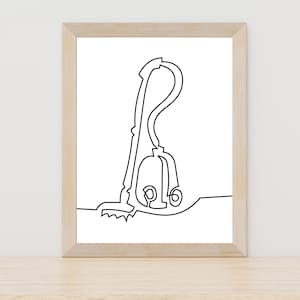 Vacuum Line Art Vacuum Cleaner Wall Decor Laundry Room Decor Laundry Room Wall Art Minimalist Wall Art Boho Wall Print Printable Wall Art