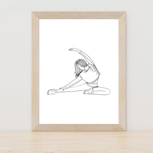 Digital Printable Yoga Pose Line Art, Workout Poster, Minimalist Yoga Line Art Poster, Yoga Line Art Wall Decor, Yoga Posture Line Wall Art