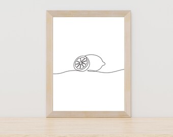Lemon line art