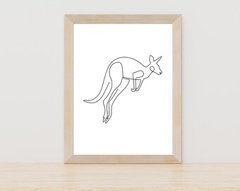 Kangaroo line art