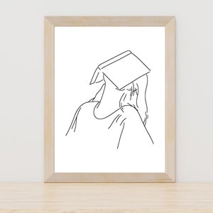 Abstract Woman Reading Book Line Art Print, Female Reading, Book Lover Decor, Reading Book Poster, Book Lover Gift, Female Line Wall Art