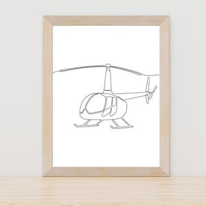 Helicopter Line Art