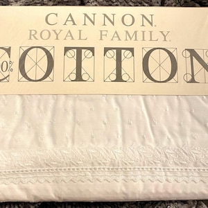 Cannon Royal Family 100% cotton full twin bedsheet flat
