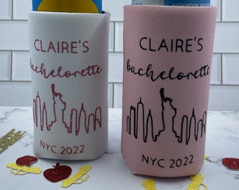 NYC Bachelorette Can Coolers - NYC Bachelorette Koozies - NYC Bachelorette Favors - New York City
