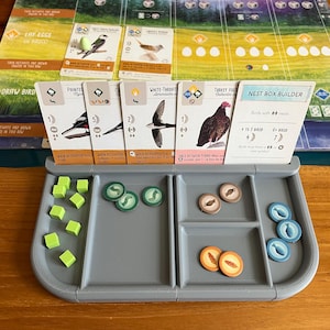 Modular erweiterbares anpassbares Brettspiel Tablett mit Kartenhalter