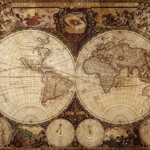 Vintage Map Printable | 1720 Antique Map | High-Resolution Digital Download | Vintage Wall Art | Historical Print for Home & Office Decor