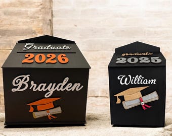 Personalized Graduation Card Box 2026: Keepsake Gift- Graduation party supplies