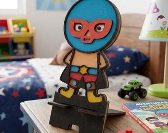 Phone stand, desk organizer, phone holder, phone charging station, superhero stand