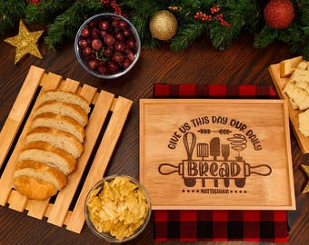 Cutting Board with Crumb Catcher Personalized
