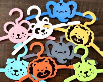 Wooden Animal Hangers Baby & Kids Clothes Nursery Closet Organize