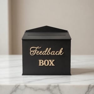 Personalized Wooden Feedback Box: Comment, Tips, Prayer Suggestions