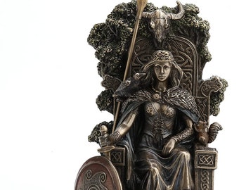 Celtic Goddess Queen Medb of Connacht Cold Cast Resin Antique Bronze Finish