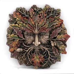 Autumn Equinox Acorn Greenman Wall Plaque