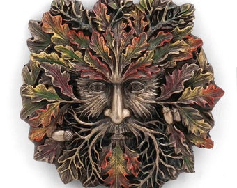 Autumn Equinox Acorn Greenman Wall Plaque