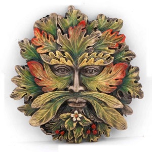 Summer Solstice Greenman Wall Plaque