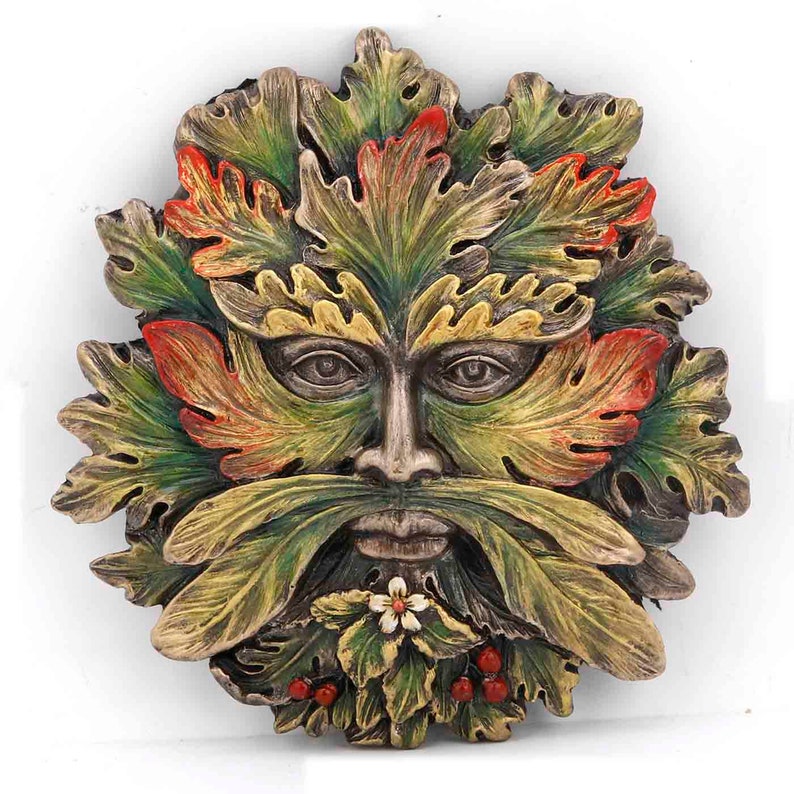 Summer Solstice Greenman Wall Plaque image 1