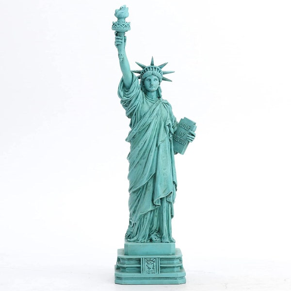 12 3/8 Inch Statue of Liberty Resin Sculpture Hand painted Finish