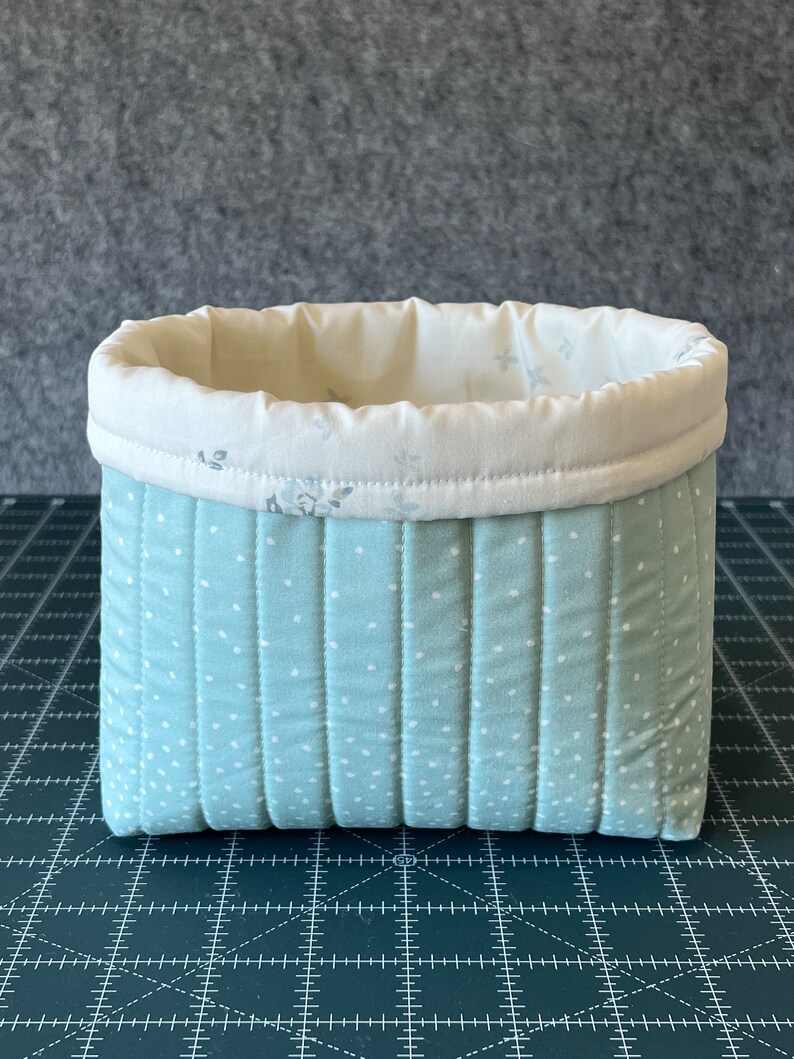 The Quilted Quarter Bin, Organizational Fabric Bin, PDF Sewing Instructions Etsy