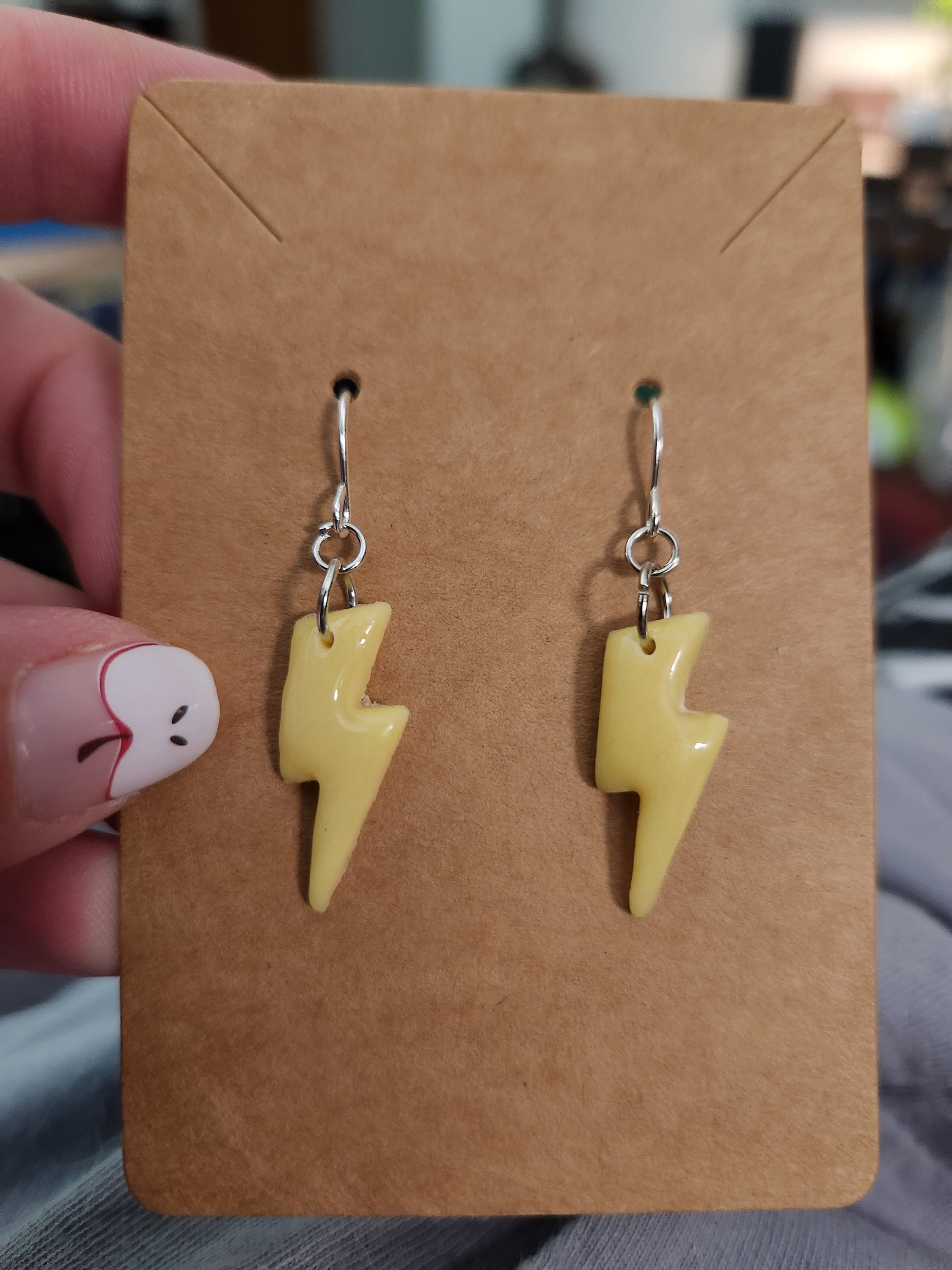 Lightning Bolt Dangle Earrings