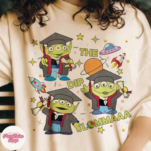 Vintage Aliens Graduation T-shirt, Disney Toy Story The Diploma Graduated Shirt, Class of 2024, Disney Graduation Tee, Disney Grad Trip