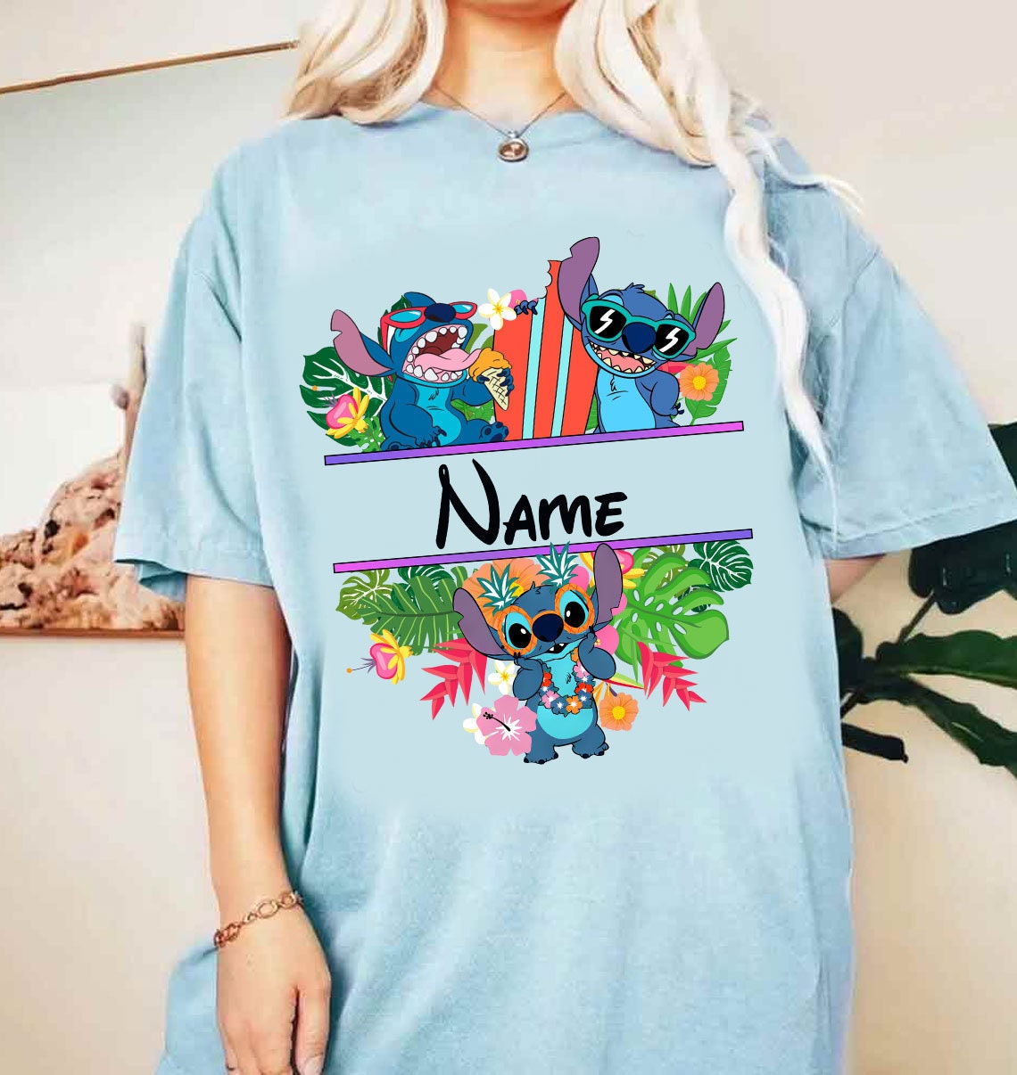 Personalized Disney Stitch Ohana Shirt, Stitch Summer Trip Custom Tshirts
