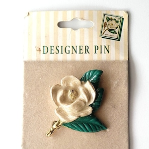 Floral Brooch Pin Ensemble Hallmark Designer US Postal Service Flowering Tree 1998 Vintage Jewelry