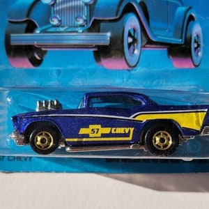 Voiture Hot Wheels Chevrolet 57 n° 1538 scellée 1986 Blue HOG 1:64 jouets de collection vintage
