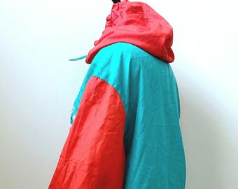 Vintage Y2K Parish Nation Multicolor Windbreaker Jacket 2005 Size Medium Retro Streetwear